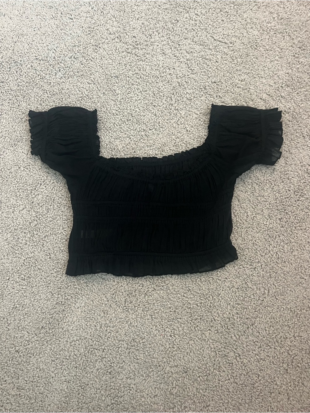 Free People FP ONE Black Ruched Top